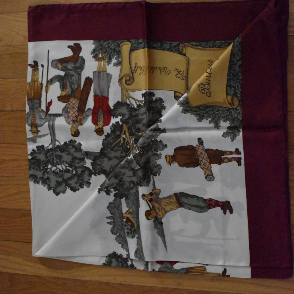 Burberry The World of Golf Scarf – Red/Maroon– Appears to be New